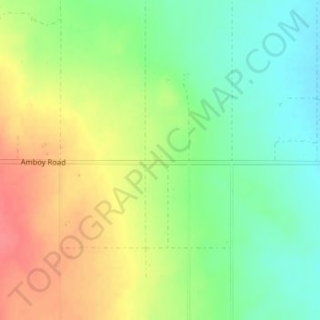 Mapa topográfico Wonder Valley, altitud, relieve