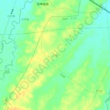 Mapa topográfico 三塘, altitud, relieve