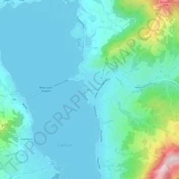 Mapa topográfico Willerzell, altitud, relieve