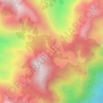 Mapa topográfico Mitumba Mountains, altitud, relieve