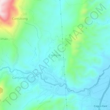 Mapa topográfico Cantipay, altitud, relieve