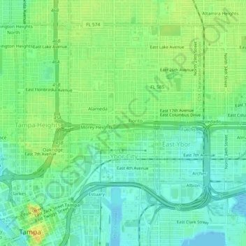 Mapa topográfico La Casa, altitud, relieve