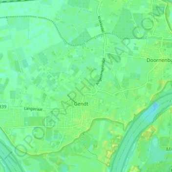 Mapa topográfico Kapel, altitud, relieve