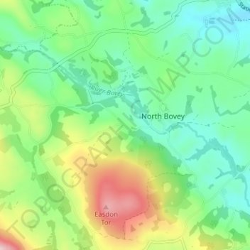 Mapa topográfico Olde Yard, altitud, relieve
