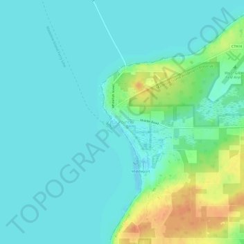 Mapa topográfico La Pointe, altitud, relieve