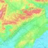 Mapa topográfico Nîmes, altitud, relieve