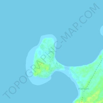 Mapa topográfico Puro, altitud, relieve