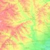 Mapa topográfico Washington, altitud, relieve