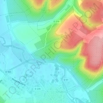 Mapa topográfico Les Preuses, altitud, relieve