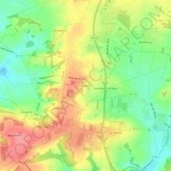 Mapa topográfico Fenêtre, altitud, relieve