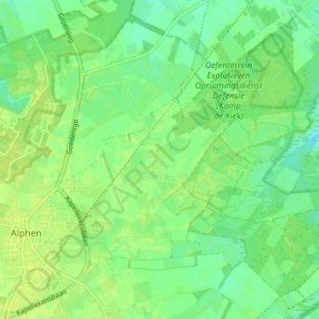 Mapa topográfico Looneind, altitud, relieve