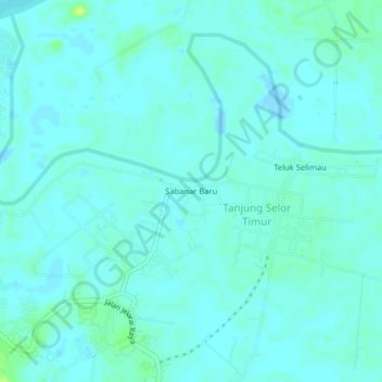 Mapa topográfico Sabanar Baru, altitud, relieve