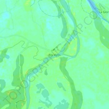 Mapa topográfico Río Viejo, altitud, relieve