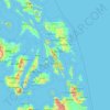 Mapa topográfico Leyte, altitud, relieve