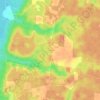 Mapa topográfico Latham, altitud, relieve