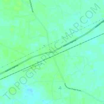 Mapa topográfico Manor, altitud, relieve