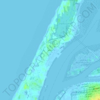 Mapa topográfico Samoa, altitud, relieve