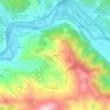 Mapa topográfico Le Case, altitud, relieve