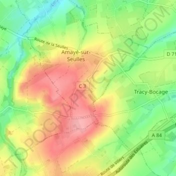 Mapa topográfico La Basse-Bruyère, altitud, relieve