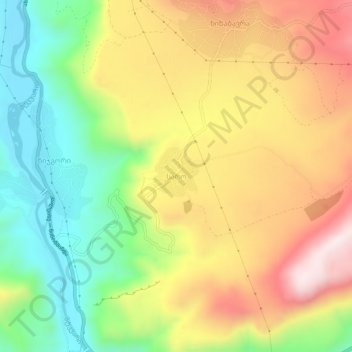 Mapa topográfico Saro, altitud, relieve