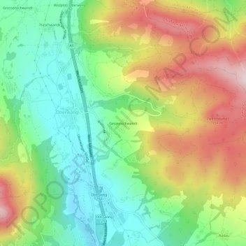 Mapa topográfico Gessenschwandt, altitud, relieve
