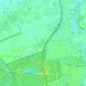 Mapa topográfico Sonniuswijk, altitud, relieve