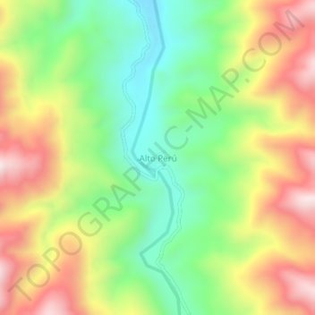 Mapa topográfico Alto Perú, altitud, relieve