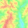 Mapa topográfico White Oaks, altitud, relieve