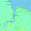 Mapa topográfico New Amsterdam, altitud, relieve