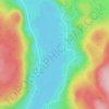 Mapa topográfico Lac Gaucher, altitud, relieve