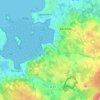 Mapa topográfico Kervegan, altitud, relieve