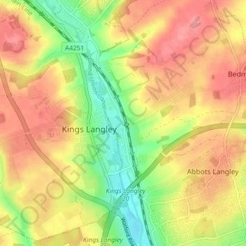 Mapa topográfico Primrosehill, altitud, relieve