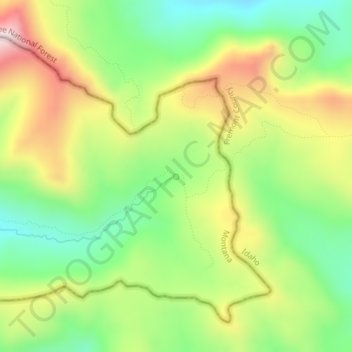 Mapa topográfico Brower's Spring, altitud, relieve