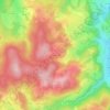Mapa topográfico Les Bordes, altitud, relieve