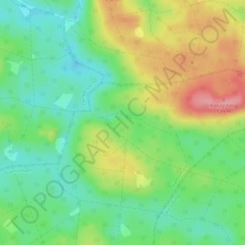 Mapa topográfico Gump Höhle, altitud, relieve