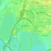 Mapa topográfico Stanwell Moor, altitud, relieve