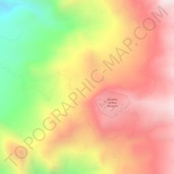 Mapa topográfico Bolson, altitud, relieve