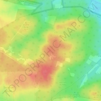 Mapa topográfico Imbosch, altitud, relieve