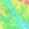 Mapa topográfico Les Ponts Tarrets, altitud, relieve