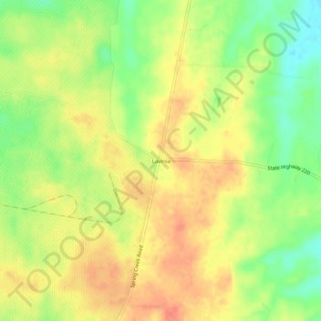 Mapa topográfico Lavinia, altitud, relieve