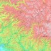 Mapa topográfico Uttarkashi, altitud, relieve