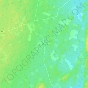 Mapa topográfico Gal-Haruur, altitud, relieve
