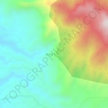Mapa topográfico Bukit Tinggi, altitud, relieve