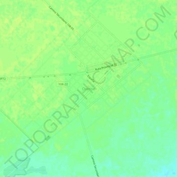 Mapa topográfico Orense, altitud, relieve