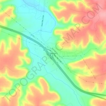 Mapa topográfico Segovia, altitud, relieve