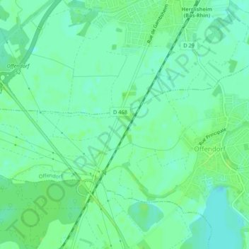 Mapa topográfico 2te Gewann Neufeld, altitud, relieve