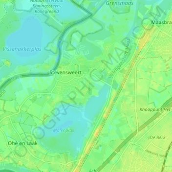 Mapa topográfico Bilt, altitud, relieve