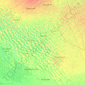 Mapa topográfico Fala, altitud, relieve