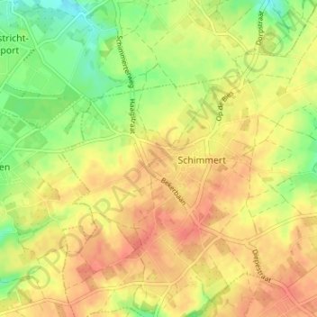 Mapa topográfico Kruis, altitud, relieve