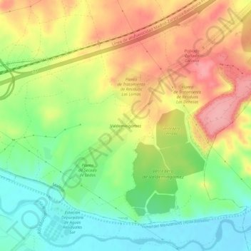 Mapa topográfico Valdemingómez, altitud, relieve